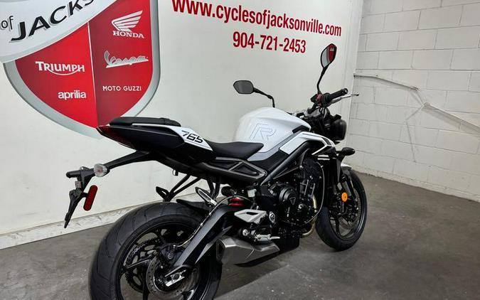 2024 Triumph Street Triple 765 R Crystal White