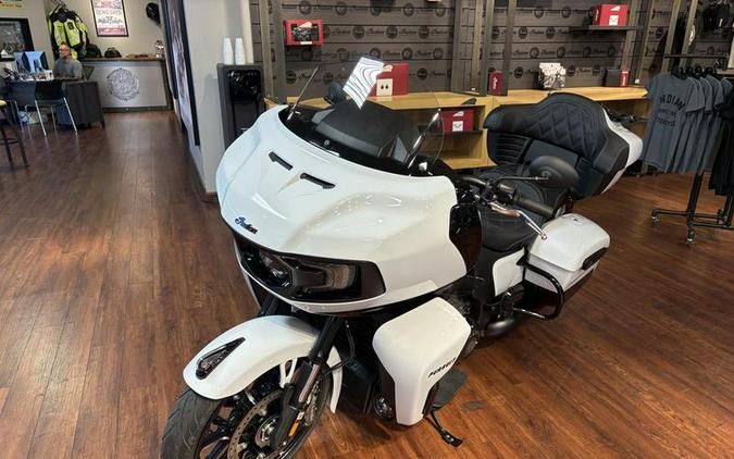 2025 Indian Motorcycle® Pursuit® Dark Horse® Ghost White Metallic with Black Vivid