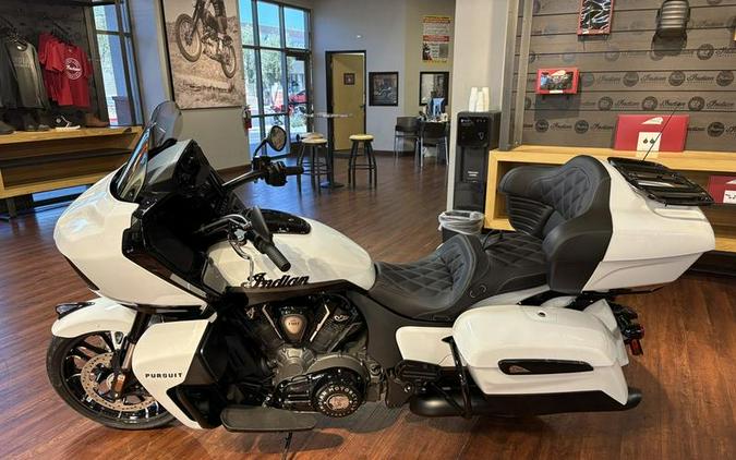 2025 Indian Motorcycle® Pursuit® Dark Horse® Ghost White Metallic with Black Vivid