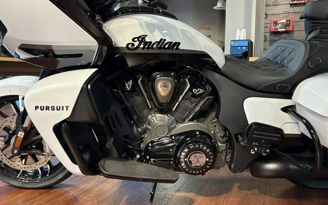 2025 Indian Motorcycle® Pursuit® Dark Horse® Ghost White Metallic with Black Vivid