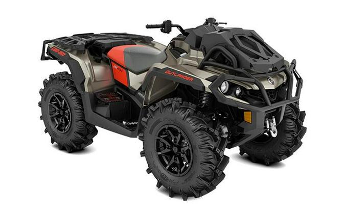 2022 Can-Am® Outlander X mr 1000R Liquid Titanium & Magma Red
