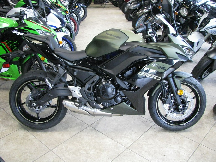 2024 Kawasaki Ninja® 650 Metallic Covert Green/Metallic Spark Black