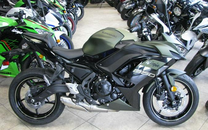 2024 Kawasaki Ninja® 650 Metallic Covert Green/Metallic Spark Black