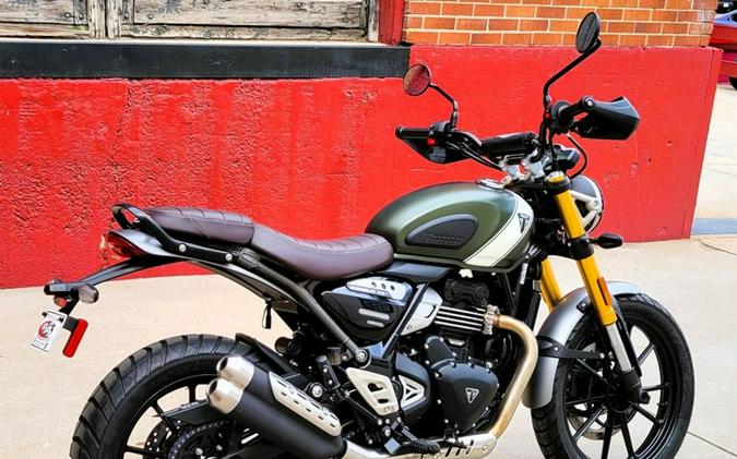 2024 Triumph Scrambler 400 X Matte Khaki Green / Fusion White