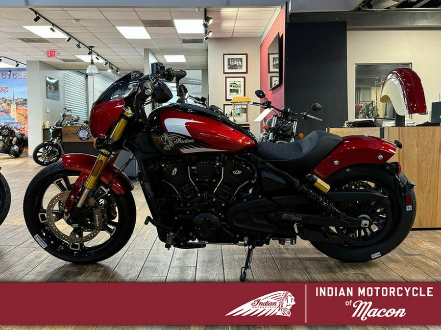 2025 Indian Motorcycle® 101 Scout® Sunset Red Metallic with Graphics