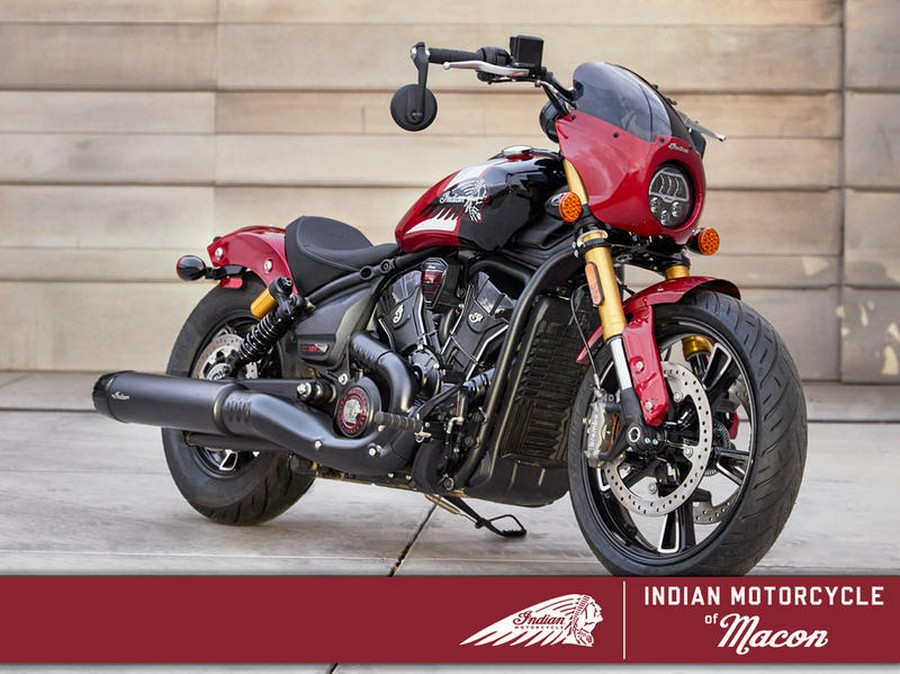 2025 Indian Motorcycle® 101 Scout® Sunset Red Metallic with Graphics