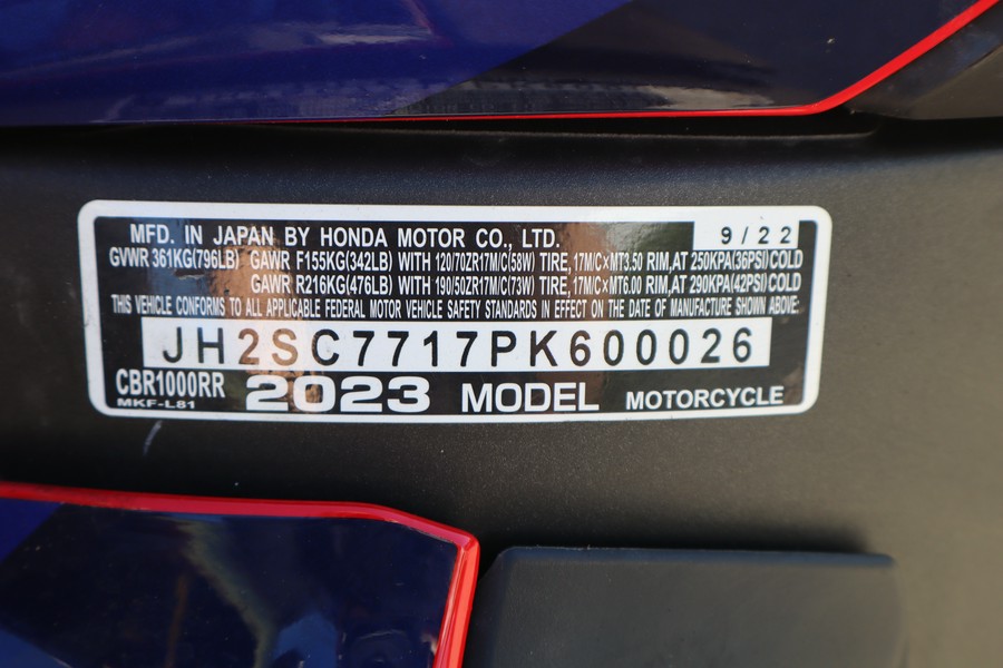 2023 Honda CBR1000RR