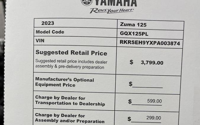 2023 Yamaha Zuma 125