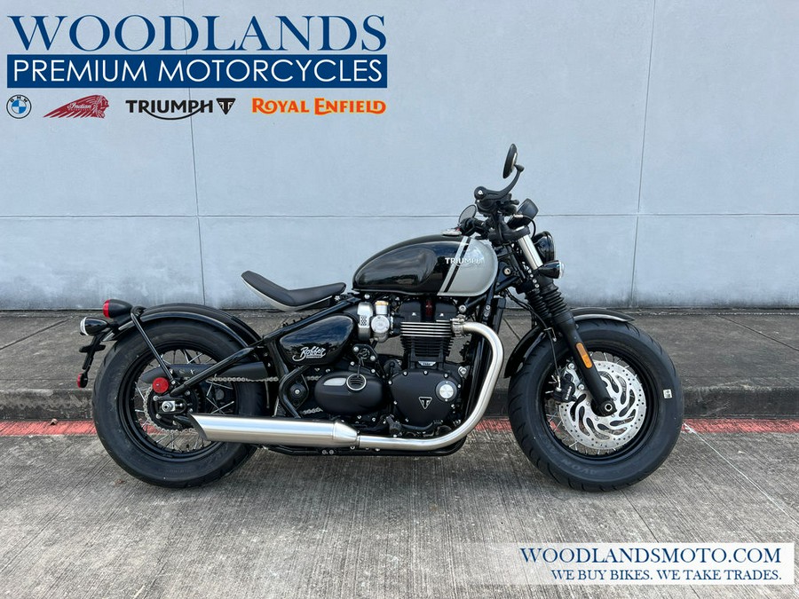 2024 Triumph Bonneville Bobber Jet Black/Ash Gray