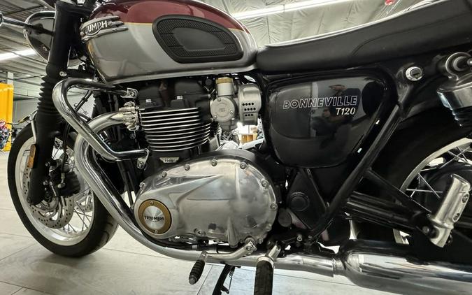 2022 Triumph Bonneville T120 Cordovan Red/Silver Ice