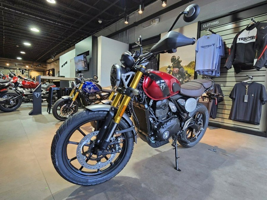 2024 Triumph Scrambler 400 X Carnival Red / Phantom Black