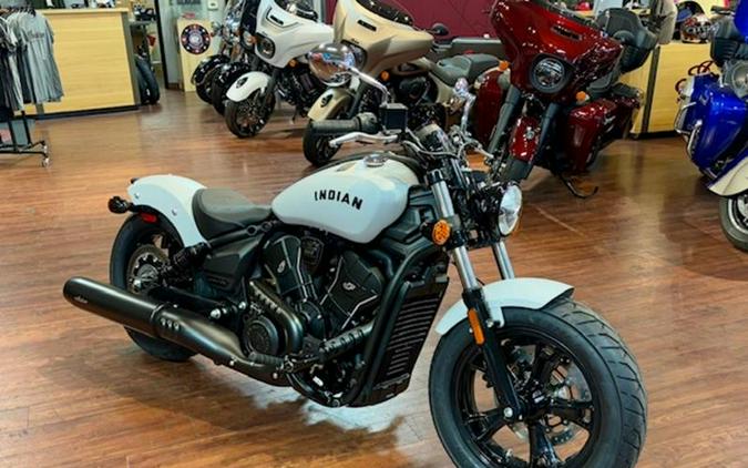 2025 Indian Motorcycle® Scout® Sixty Bobber Limited Ghost White Metallic Smoke