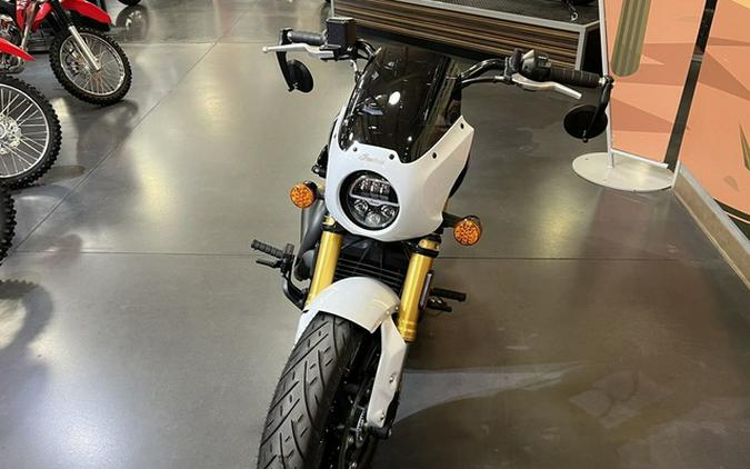 2025 Indian 101 Scout Ghost White Metallic With Graphics
