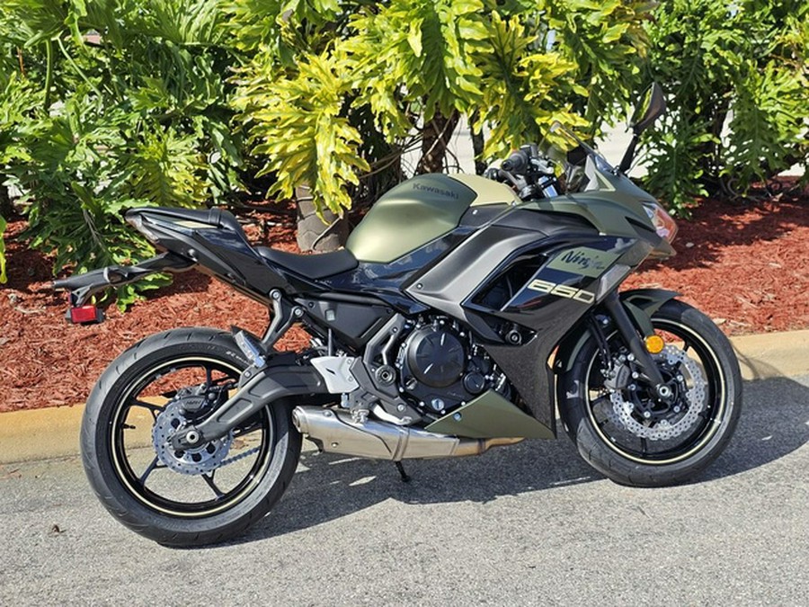 2024 Kawasaki Ninja 650 Metallic Covert Green/Metallic Spark Bl Metallic Matte Dark GrayMetallic Spark