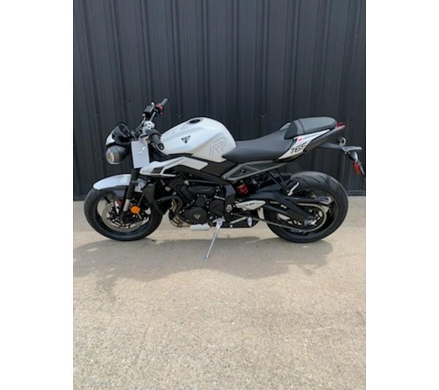 2024 Triumph Street Triple 765 R Crystal White REET TRIPLE R