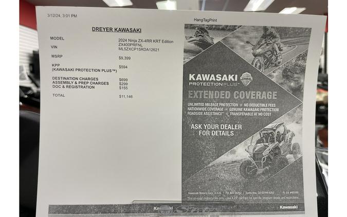 2024 Kawasaki NINJA ZX4R ABS