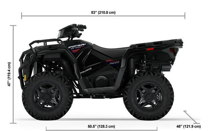 2024 Polaris Industries SPORTSMAN 570 EPS ONYX BLACK TRAIL EDITION with PLOW