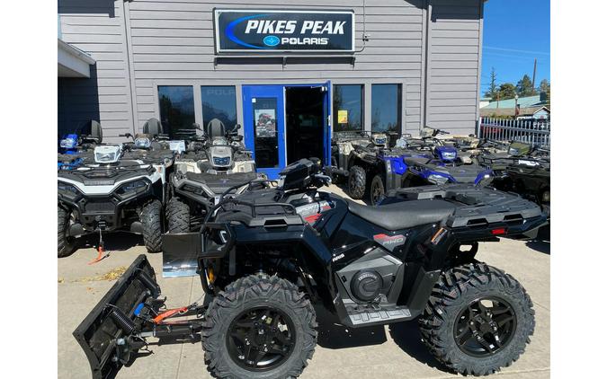 2024 Polaris Industries SPORTSMAN 570 EPS ONYX BLACK TRAIL EDITION with PLOW