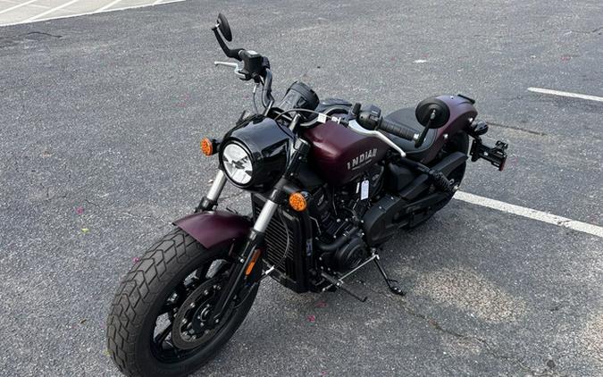 2026 Indian Scout Bobber Maroon Metallic Smoke