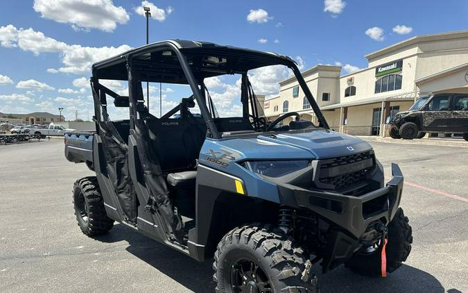 New 2025 POLARIS RANGER CREW XP 1000 PREMIUM BLUE SLATE METALLIC SMOKE