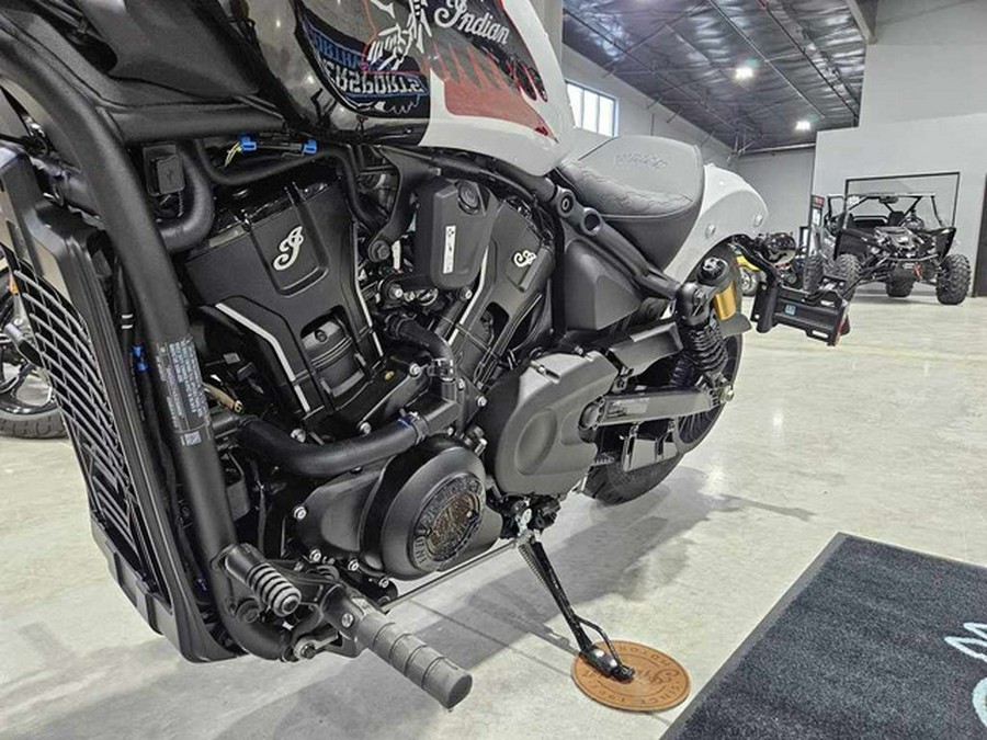 2025 Indian 101 Scout Ghost White Metallic With Graphics