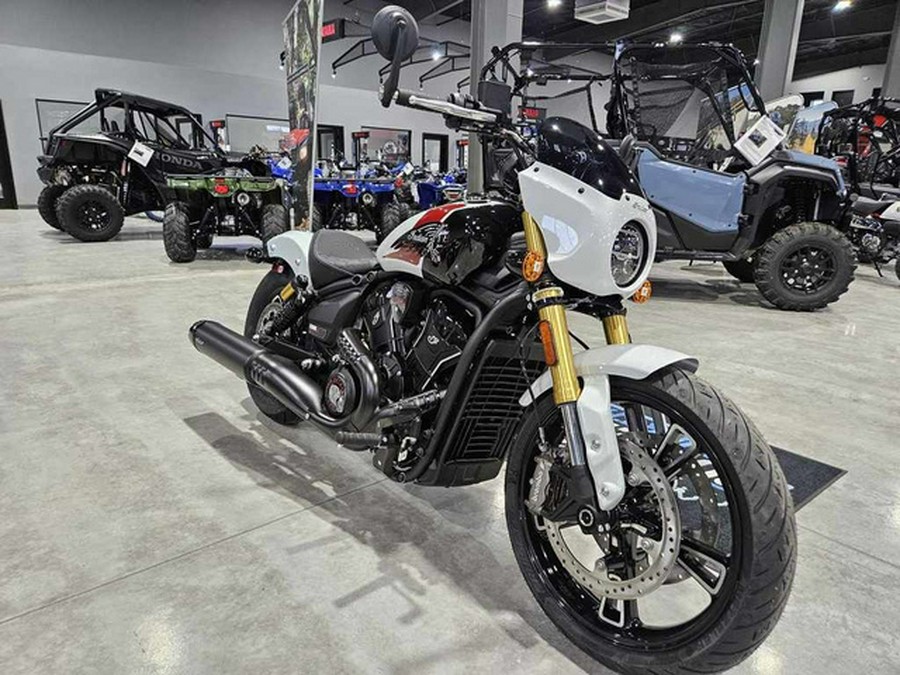 2025 Indian 101 Scout Ghost White Metallic With Graphics