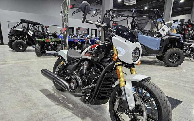 2025 Indian 101 Scout Ghost White Metallic With Graphics