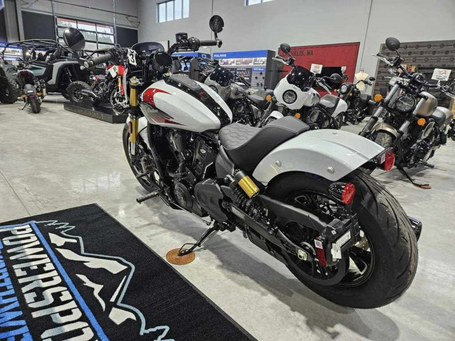 2025 Indian 101 Scout Ghost White Metallic With Graphics