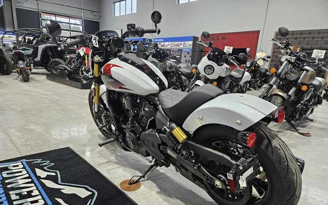 2025 Indian 101 Scout Ghost White Metallic With Graphics