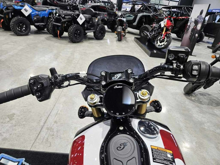 2025 Indian 101 Scout Ghost White Metallic With Graphics