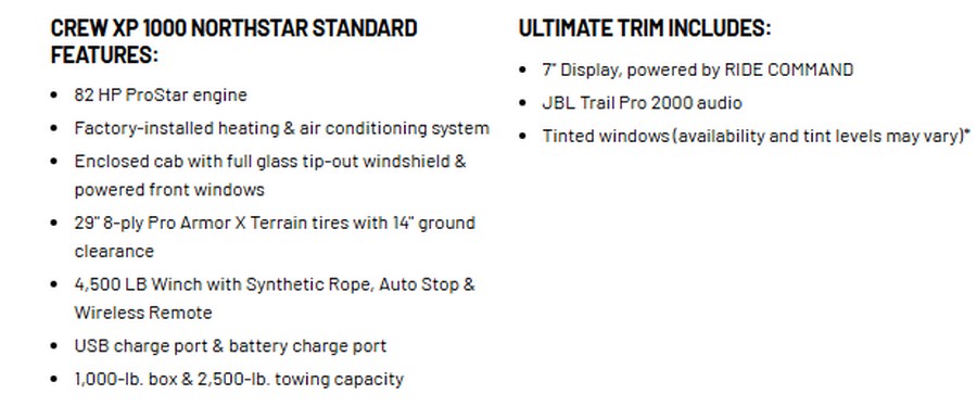2027 Ranger Crew XP 1000 NorthStar Ultimate - Polaris