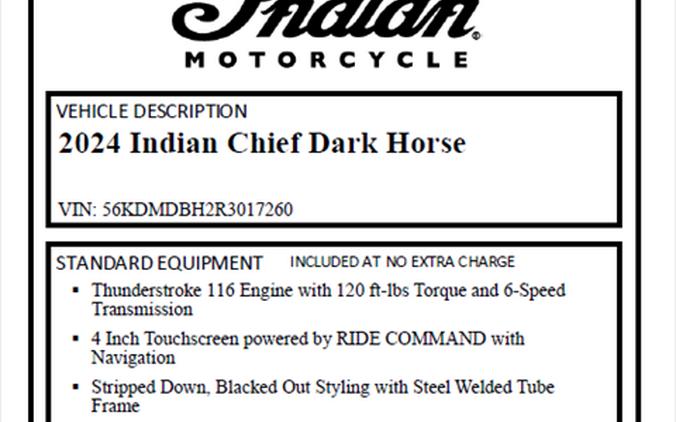 2024 Indian Motorcycle Chief Dark Horse®