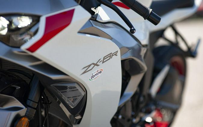 2024 Kawasaki Ninja ZX-6R Pearl Robotic White/Metallic Graphit