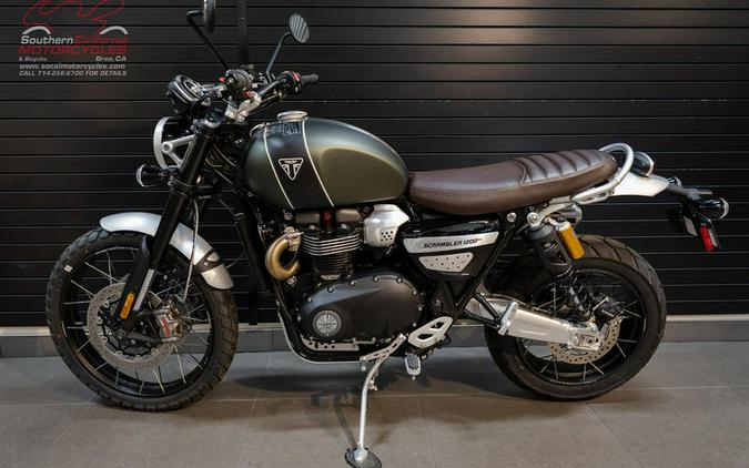 2023 Triumph Scrambler 1200 XC Matte Khaki Green Matte Jet Black