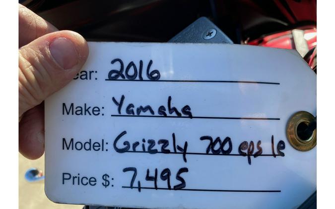 2016 Yamaha GRIZZLY 700 EPS LE