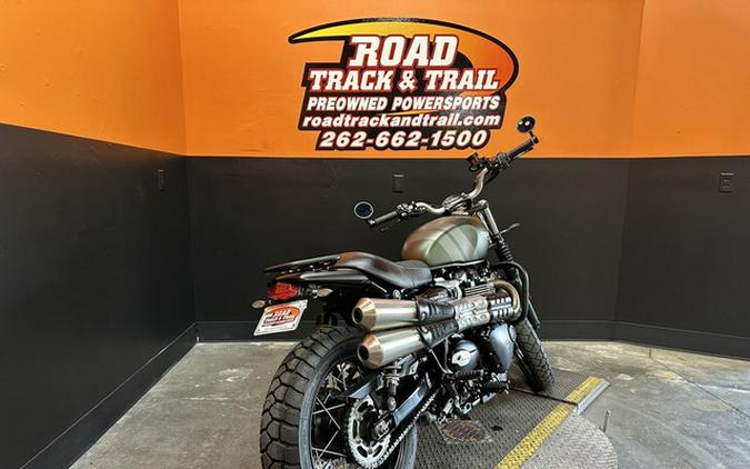 2022 Triumph Street Scrambler Matt Khaki Matt Ironstone