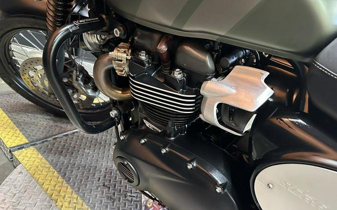 2022 Triumph Street Scrambler Matt Khaki Matt Ironstone