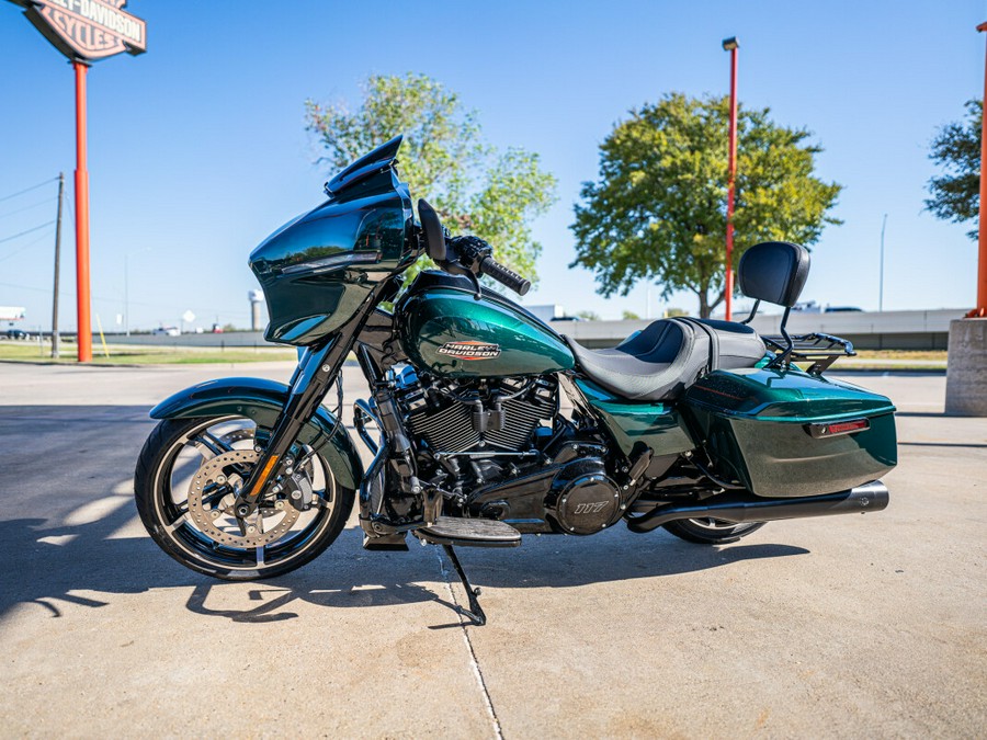 2024 Street Glide in Alpine Green with Black Finish FLHX