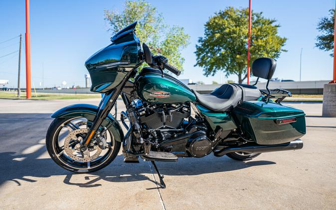 2024 Street Glide in Alpine Green with Black Finish FLHX