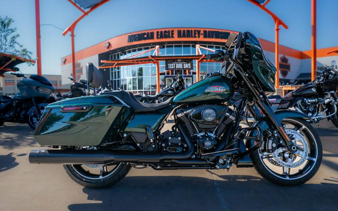 2024 Street Glide in Alpine Green with Black Finish FLHX