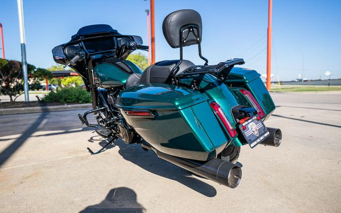 2024 Street Glide in Alpine Green with Black Finish FLHX