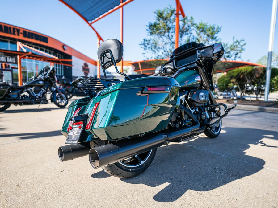 2024 Street Glide in Alpine Green with Black Finish FLHX