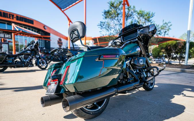 2024 Street Glide in Alpine Green with Black Finish FLHX