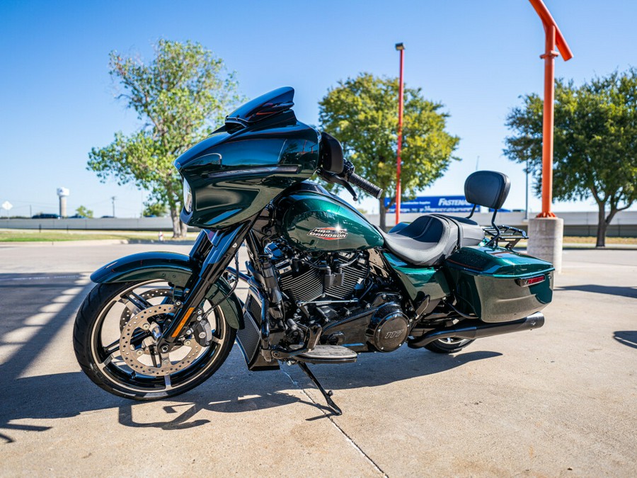 2024 Street Glide in Alpine Green with Black Finish FLHX