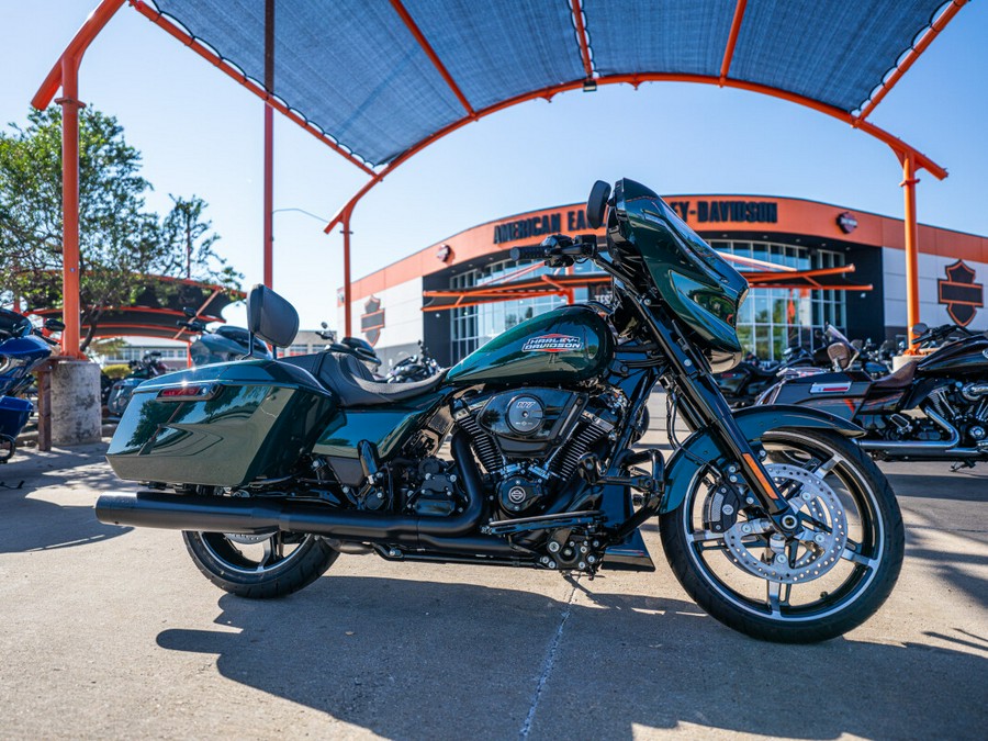 2024 Street Glide in Alpine Green with Black Finish FLHX