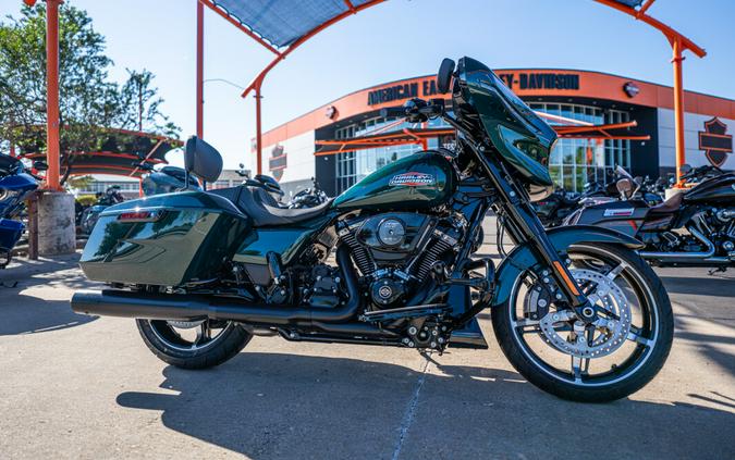 2024 Street Glide in Alpine Green with Black Finish FLHX