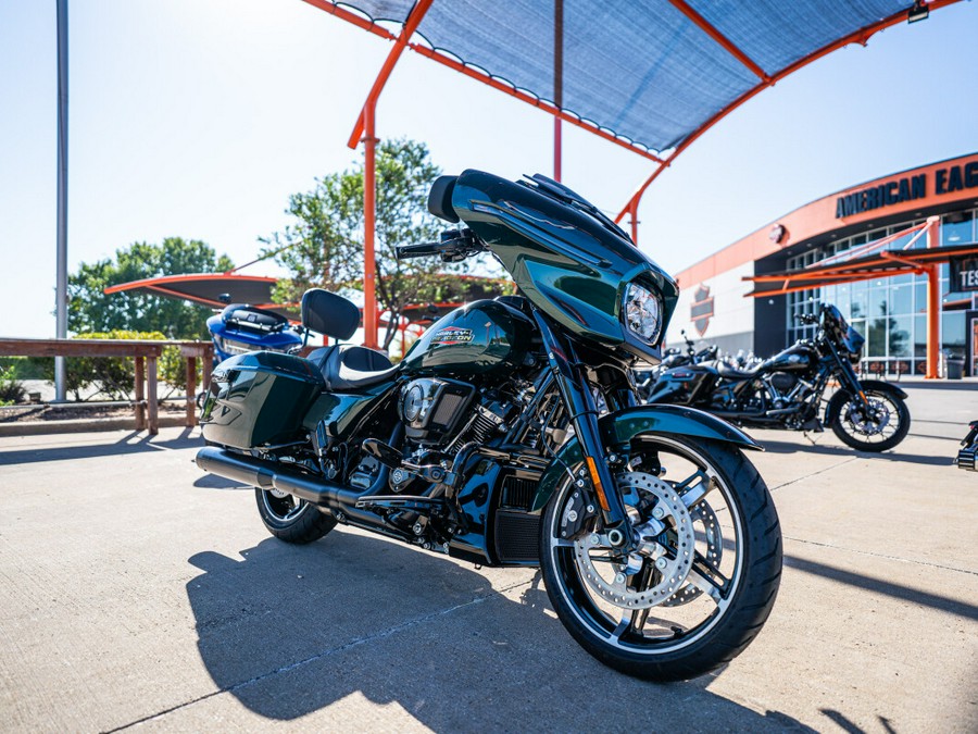 2024 Street Glide in Alpine Green with Black Finish FLHX