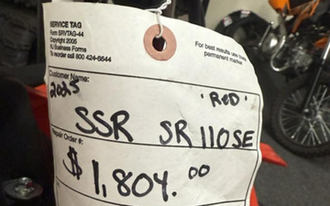 2025 SSR Motorsports SR110SE