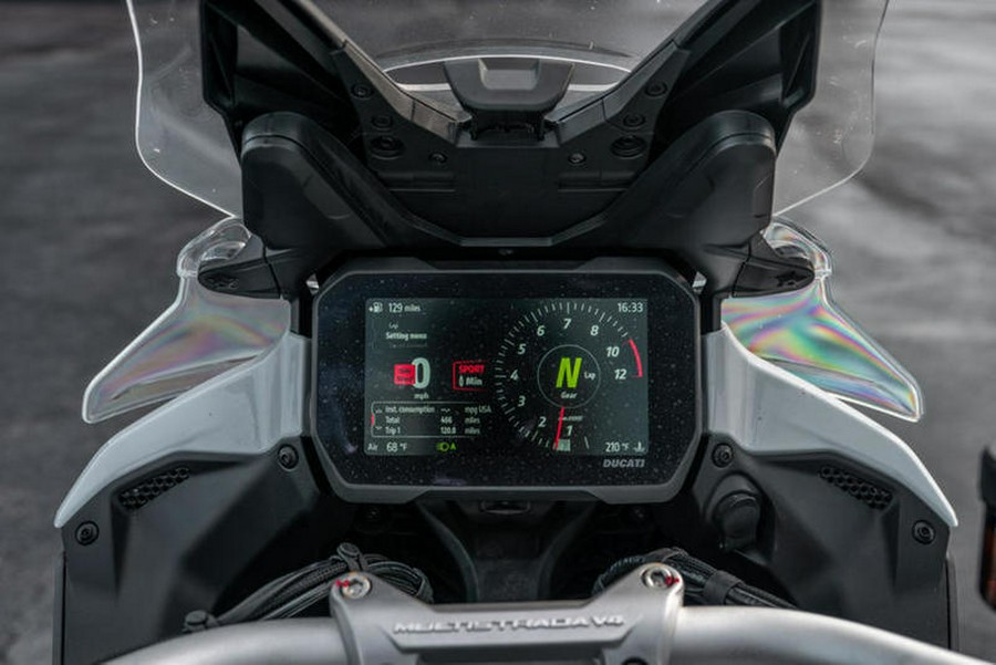 2023 Ducati Multistrada V4S Iceberg White - Spoked Wheels