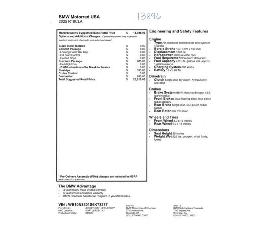 New 2025 BMW R 18 CLASSIC